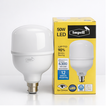 Impell 50W LED Bulb – Cool White, High Brightness, Energy Efficient