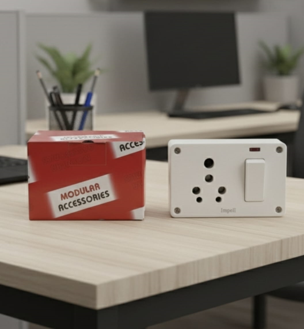 Impell 3-in-1 S.S. Combined with Junction Box &amp; Indicator – 16A, White