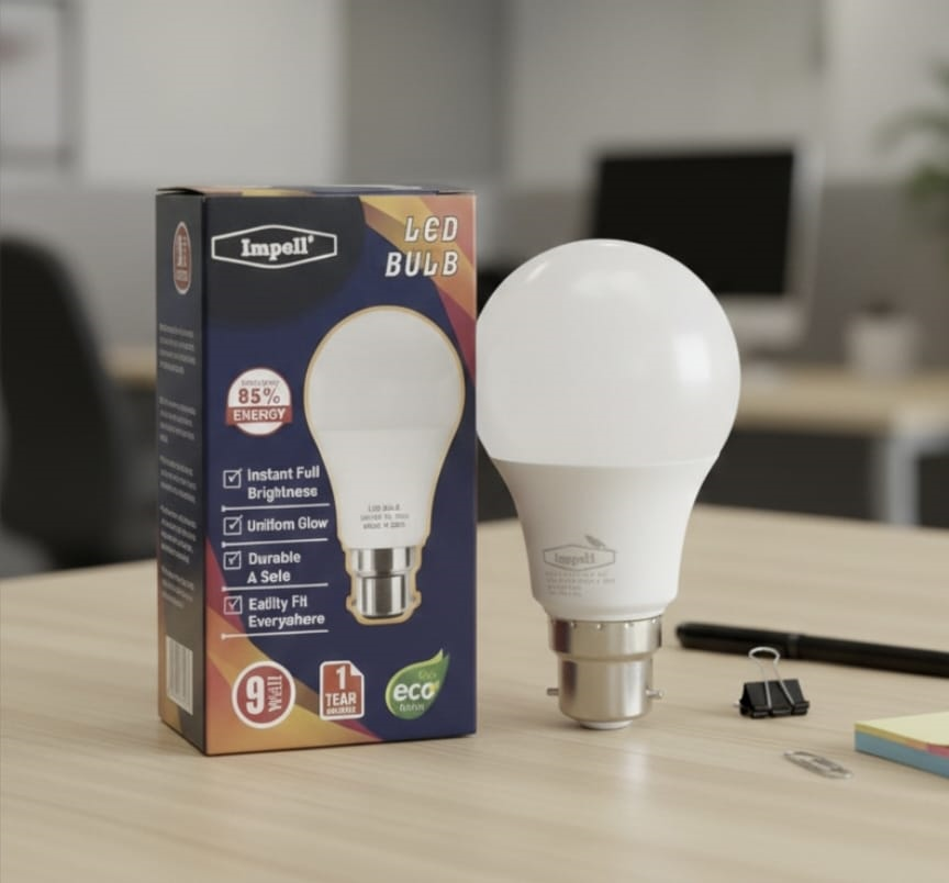 Impell 9W LED Bulb – Cool White, Energy Efficient