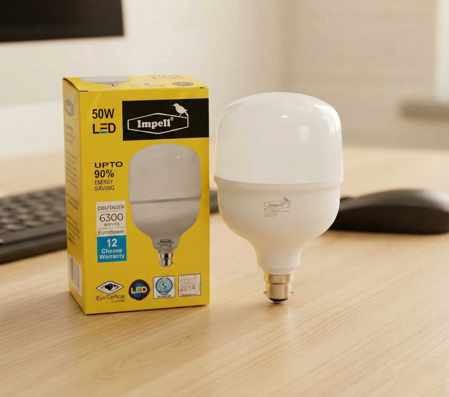 Impell 12W LED Bulb – Cool White, Energy Efficient